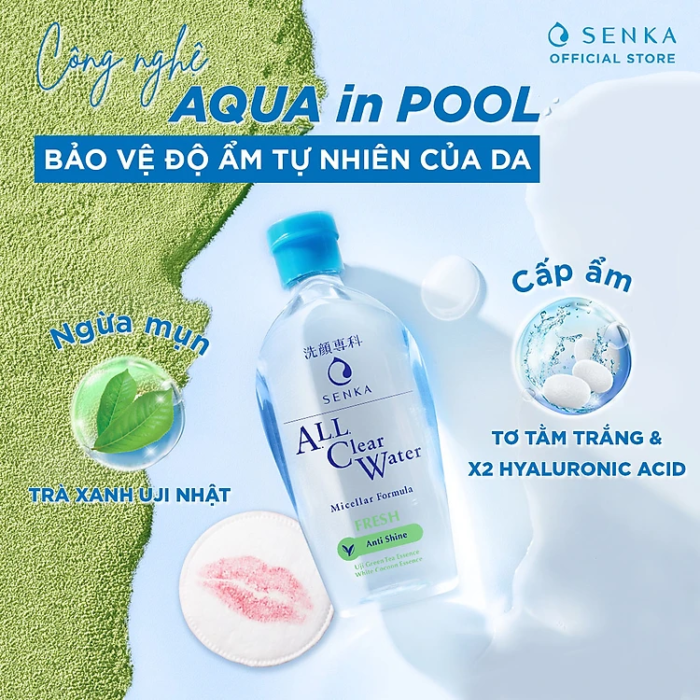 Nước Tẩy Trang Sạch Thoáng Senka All Clear Water Fresh 230Ml