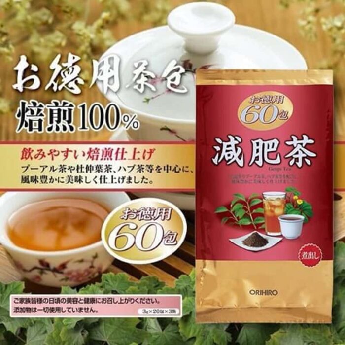 Thực phẩm chức năng Trà giảm mỡ bụng Genpi Tea Orihiro Nhật Bản - 60 gói x 3g
