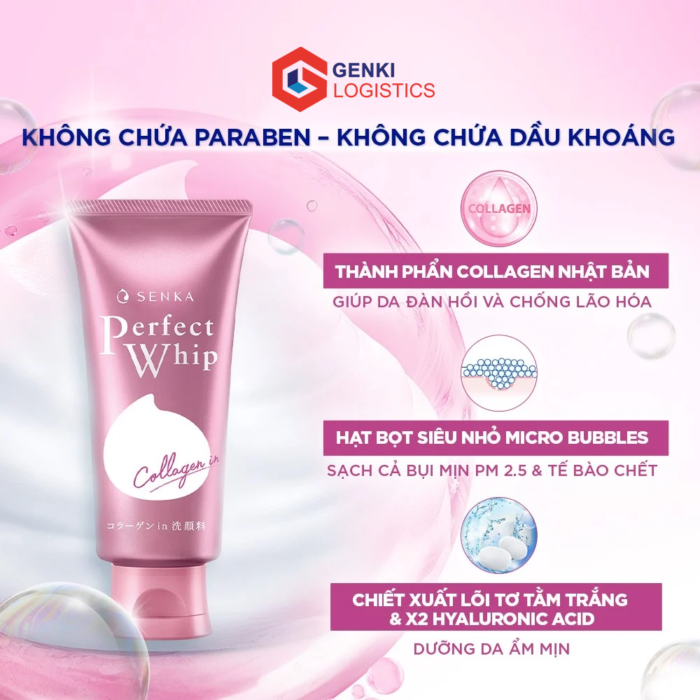 Sữa rửa mặt Senka Perfect Whip Nội Địa Nhật Bản