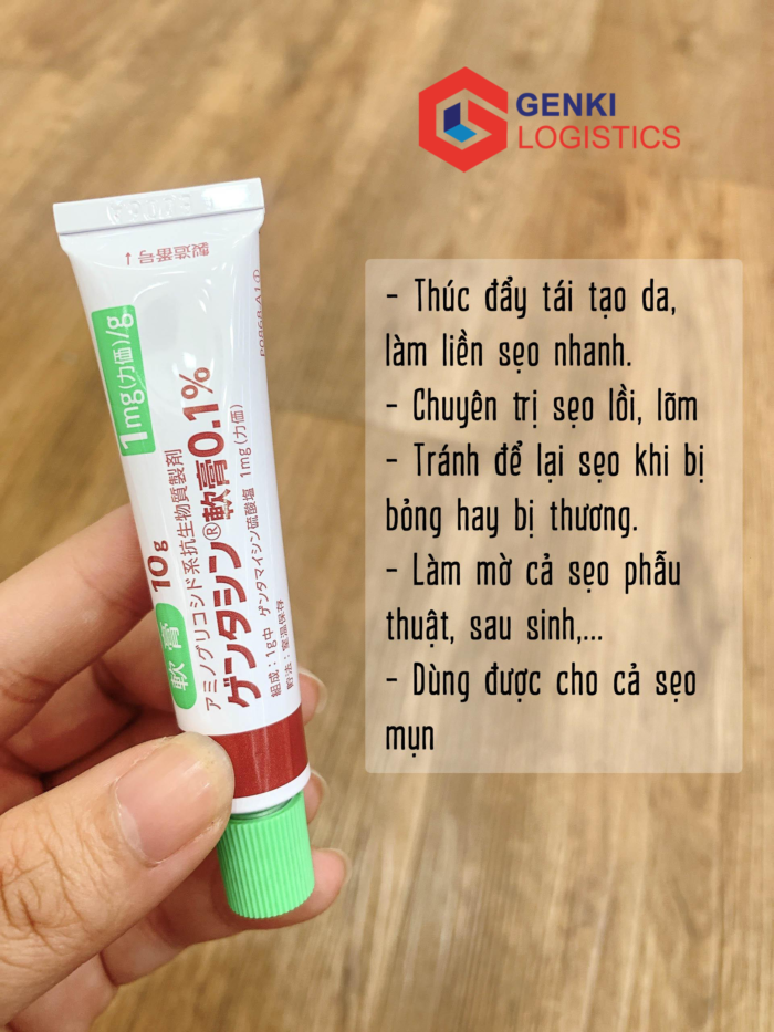 Kem trị sẹo Gentacin Ointment 0.1% ( 10gr ) Nhật Bản