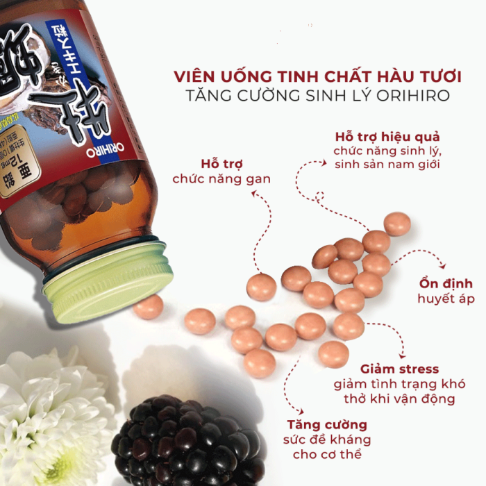 Viên uống tinh chất hàu tươi tăng cường sinh lý Orihiro 120 viên