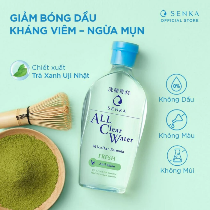 Nước Tẩy Trang Sạch Thoáng Senka All Clear Water Fresh 230Ml