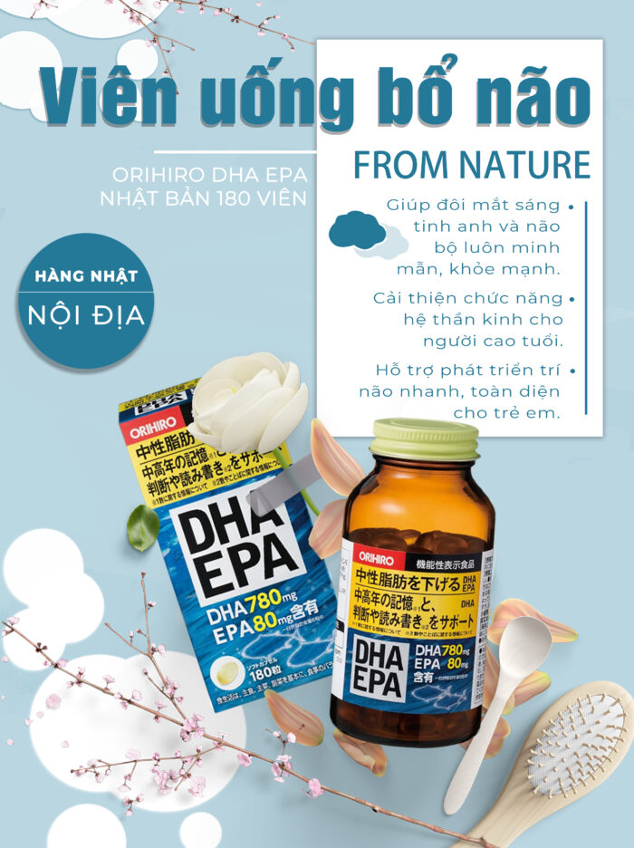 Thực phẩm chức năng Viên uống dầu cá Orihiro DHA 780mg EPA 80mg mới 2020