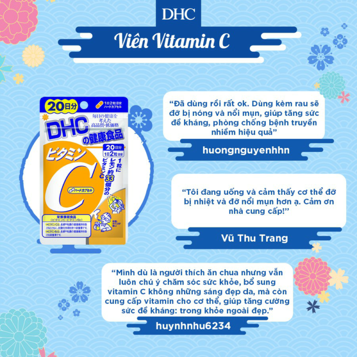 Viên Uống DHC Vitamin C Nhật Bản 120 Viên