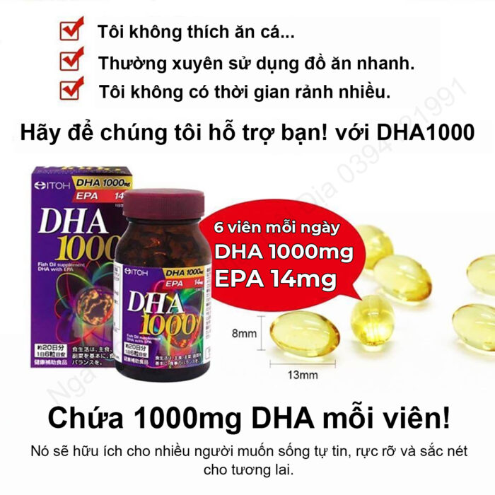 Viên uống bổ não ITOH DHA 1000mg