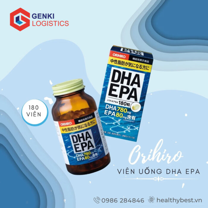 Thực phẩm chức năng Viên uống dầu cá Orihiro DHA 780mg EPA 80mg mới 2020