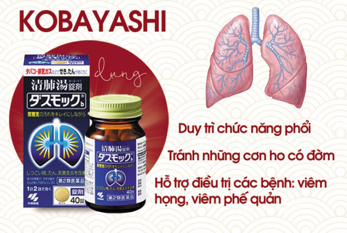Thuốc bổ phổi Kobayashi hộp 80 viên - Thuốc bổ phổi Nhật