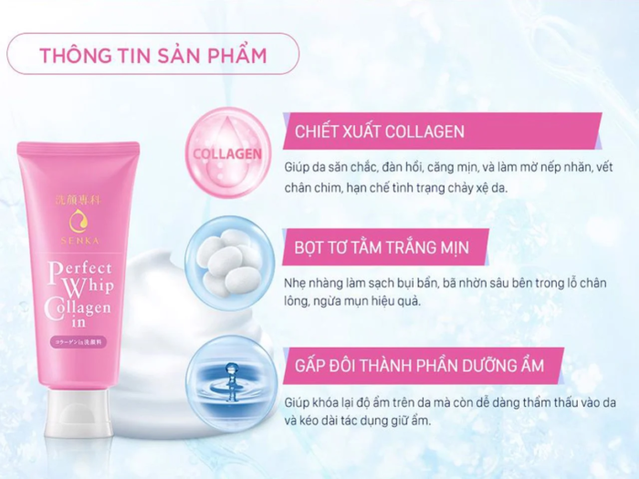 Sữa rửa mặt Senka Perfect Whip Nội Địa Nhật Bản