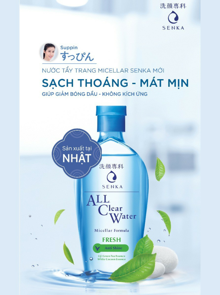 Nước Tẩy Trang Sạch Thoáng Senka All Clear Water Fresh 230Ml