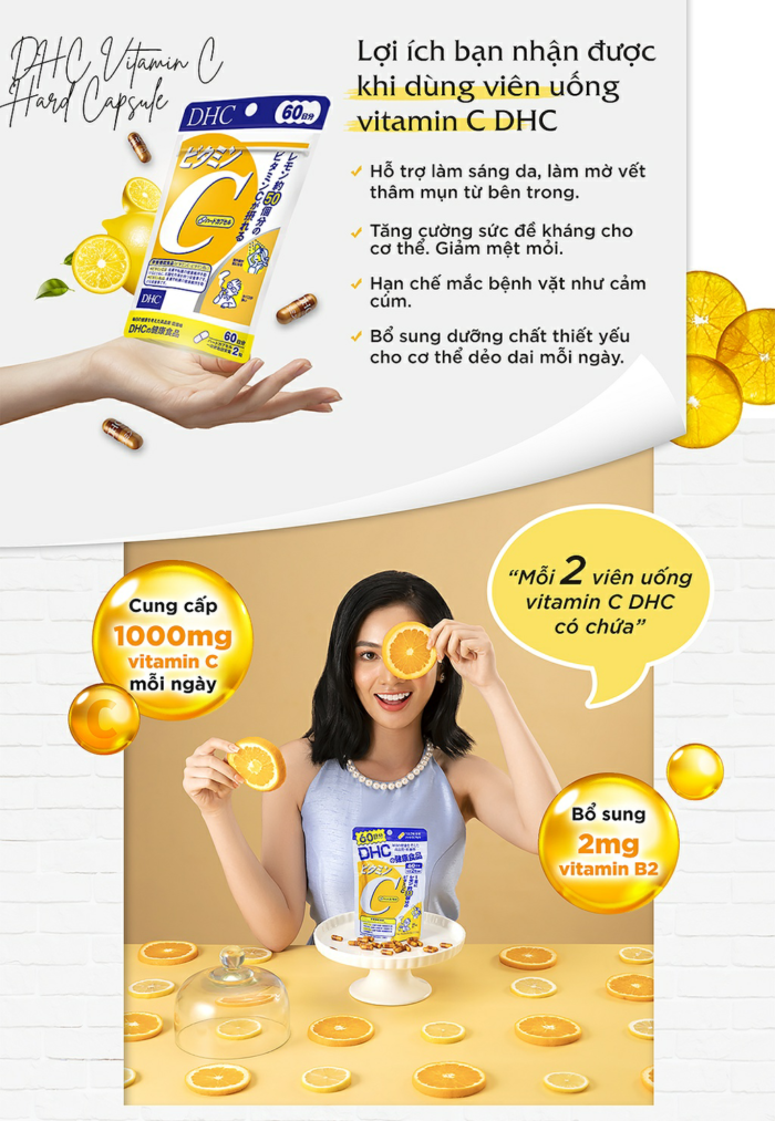 Viên Uống DHC Vitamin C Nhật Bản 120 Viên