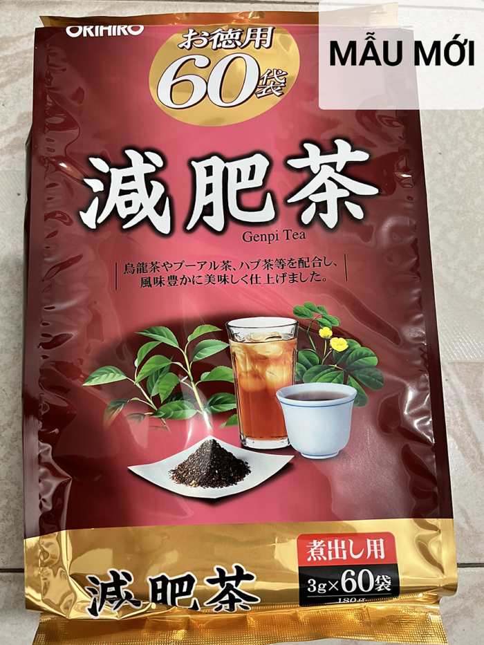 Thực phẩm chức năng Trà giảm mỡ bụng Genpi Tea Orihiro Nhật Bản - 60 gói x 3g