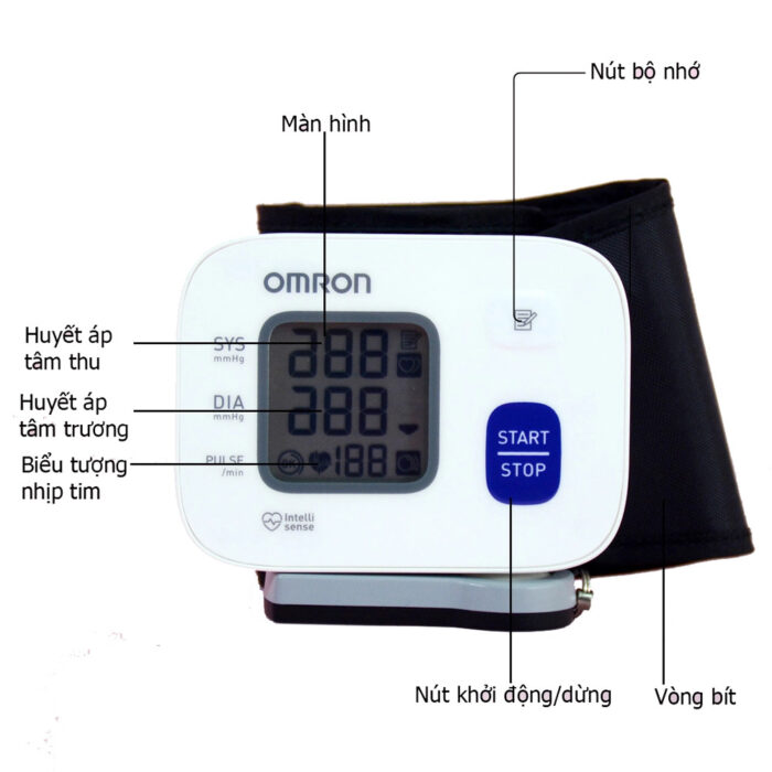 Máy Đo Huyết Áp Cổ Tay Omron HEM-6161 - Nhật Bản