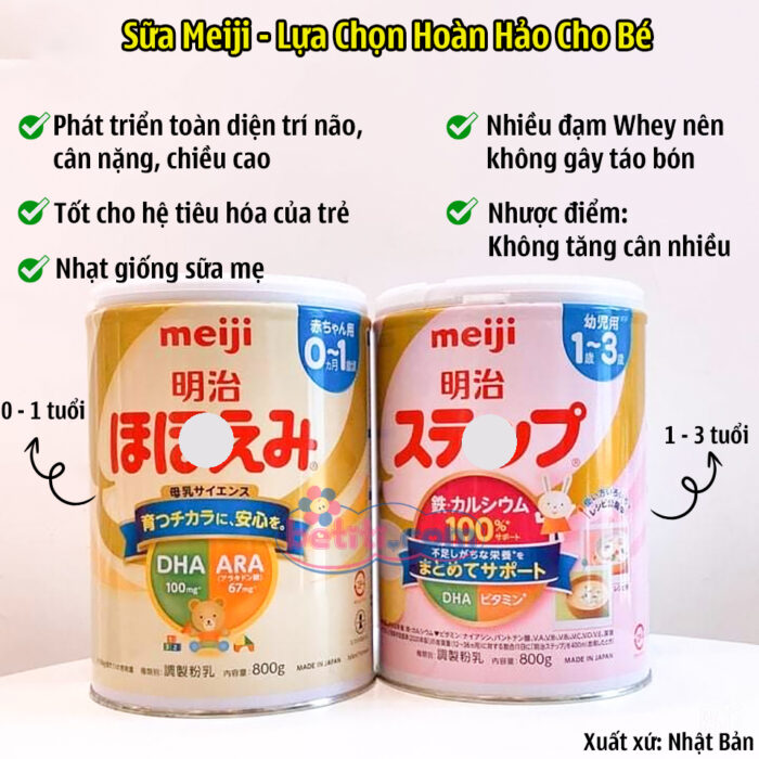 Sữa Meiji 1-3 (bé trên 1 tuổi)