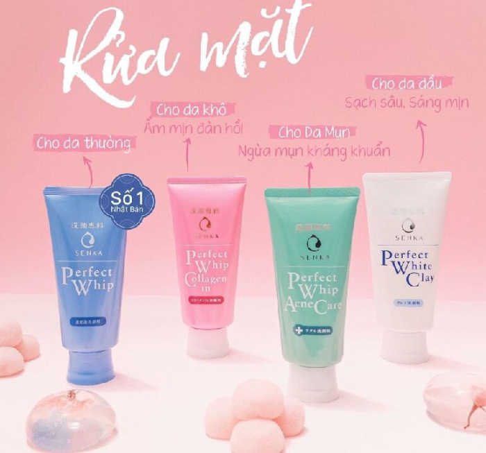 Sữa rửa mặt Senka Perfect Whip Nội Địa Nhật Bản