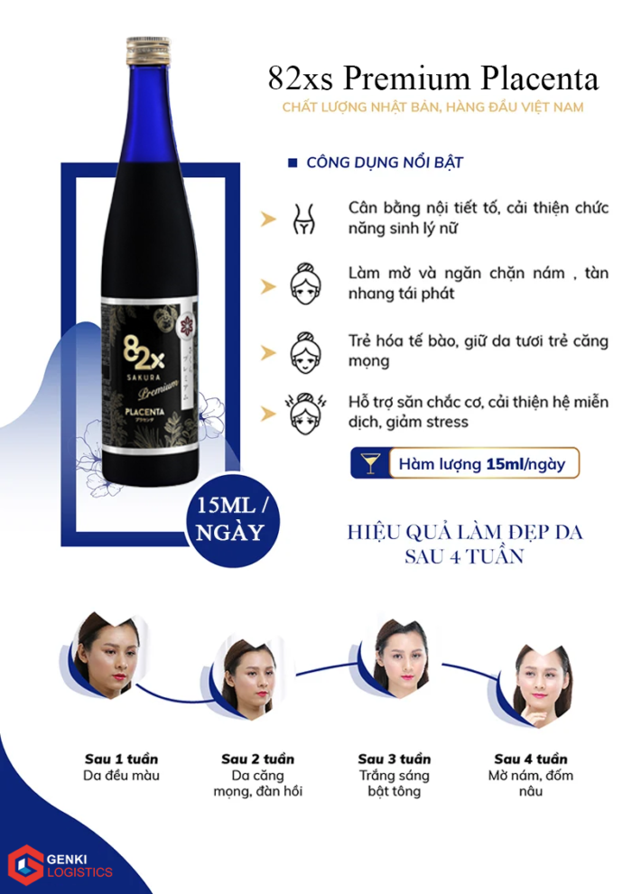 Nước uống Placenta 82x Sakura Premium 450000mg