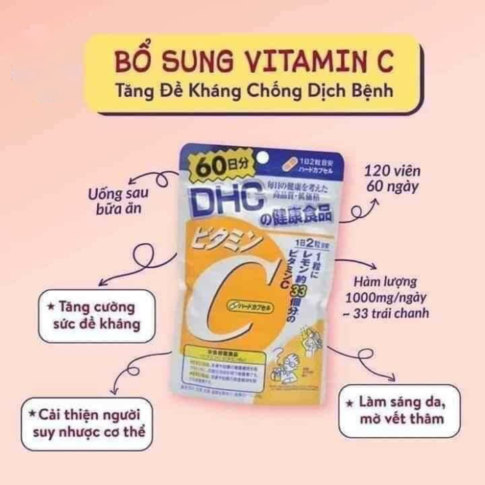 Viên Uống DHC Vitamin C Nhật Bản 120 Viên