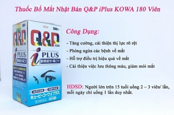 Viên uống bổ mắt Q&P Kowa 270 viên Nhật Bản