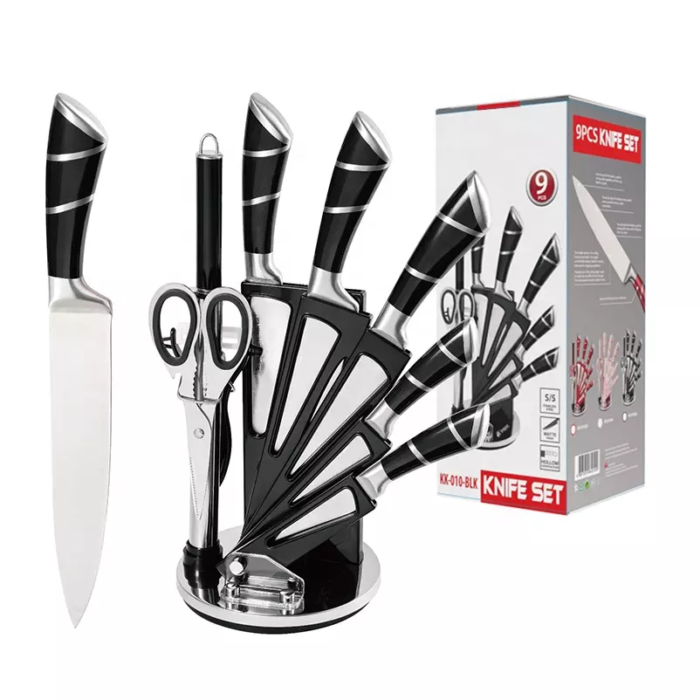 Bộ dao nhà bếp 9 món cán xoắn Nhật Bản