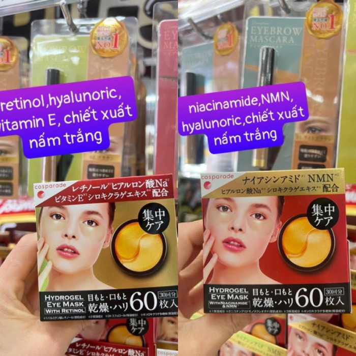 Mặt Nạ Mắt Hydrogel Vàng & Đỏ 60 Miếng