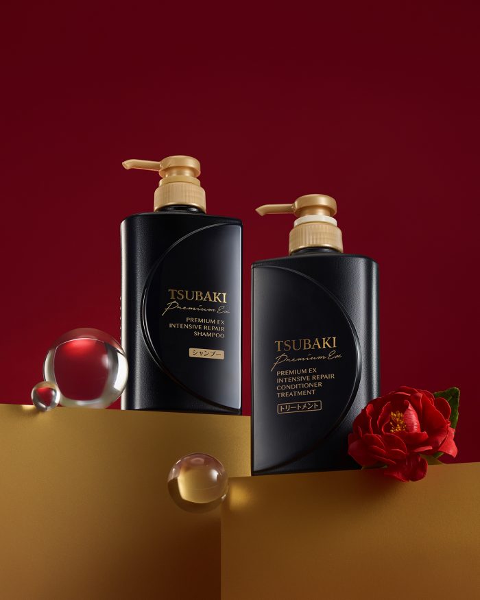 Cặp gội - xả Tsubaki Premium EX Repair siêu phục hồi 490ml (màu đen)