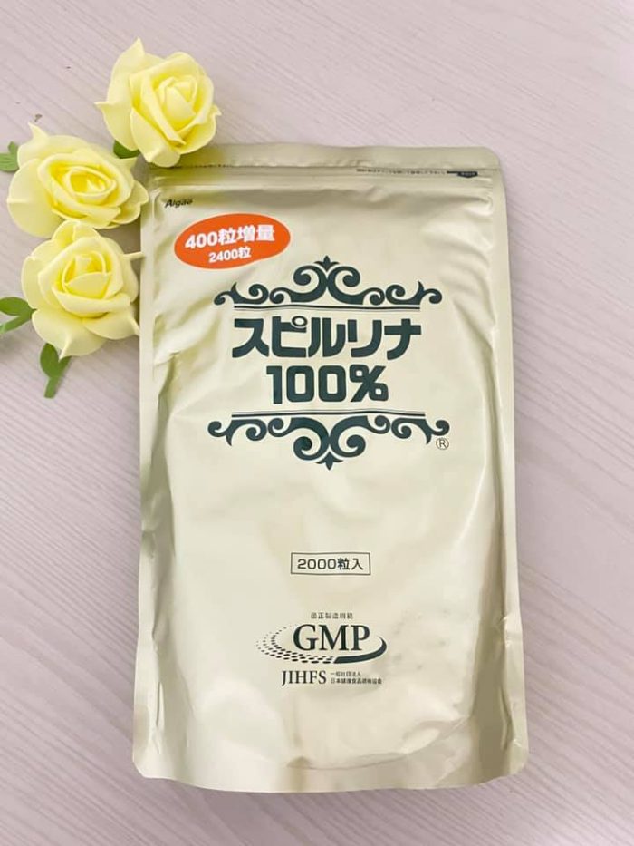 Tảo xoắn spirulina túi 2400 viên Nhật Bản