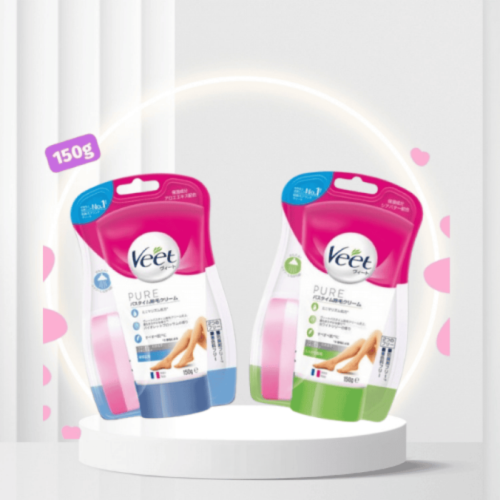 Kem Tẩy Lông Veet Pure 150g Xanh Lá Dùng Được Cho Da Nhạy Cảm