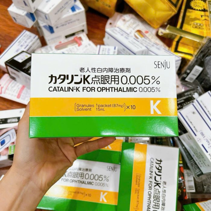 Thuốc nhỏ mắt CATALIN K 0.005% chữa đục thủy tinh thể cho người cao tuổi 15ml