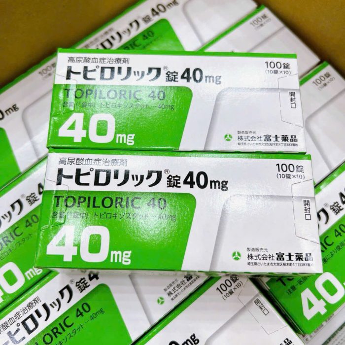 Viên uống Topirolik 40mg hỗ trợ hạ axit uric cho người bị gút