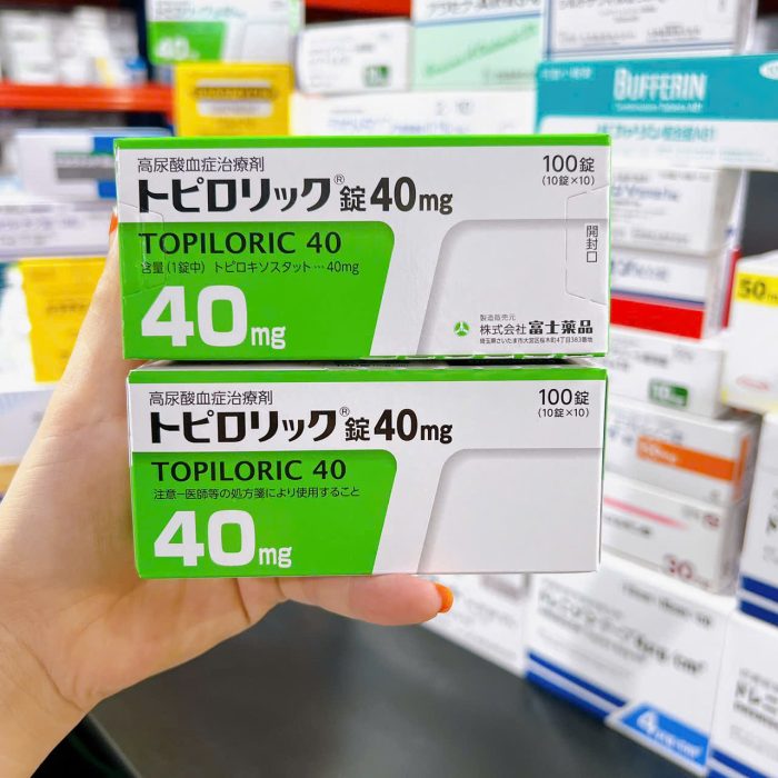 Viên uống Topirolik 40mg hỗ trợ hạ axit uric cho người bị gút