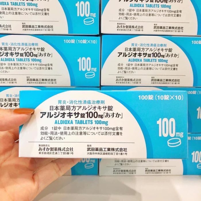 Viên uống điều trị viêm loét dạ dày Aldioxa 100mg 100 viên