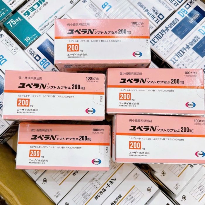 Viên uống hỗ trợ bổ sung vitamin E Eisai Yuvela N 200mg Nhật Bản