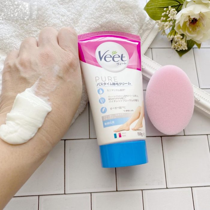 Kem Tẩy Lông Veet Pure 150g Xanh Lá Dùng Được Cho Da Nhạy Cảm