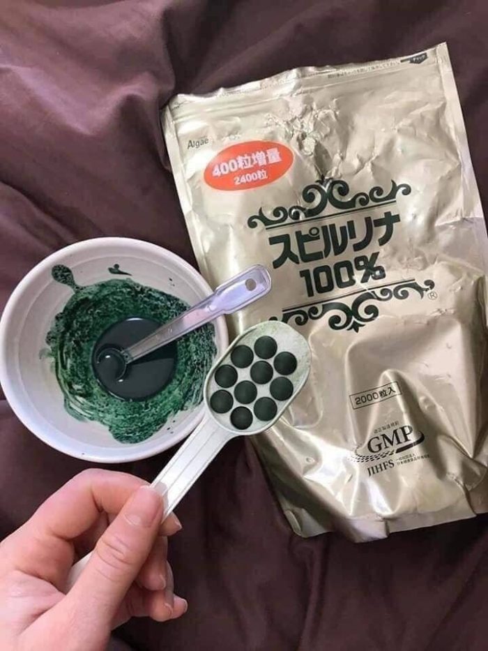 Tảo xoắn spirulina túi 2400 viên Nhật Bản