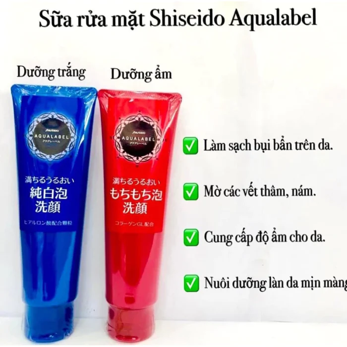 SHISEIDO- Sữa rửa mặt trắng da Aqua Label 130g