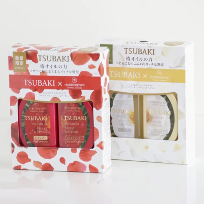 Bộ dầu gội xả Tsubaki Premium x Nicolai Bergmann 490ml - Bản giới hạn (Flower & Design)