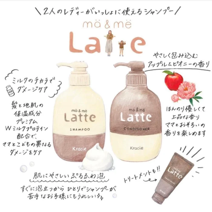 KRACIE- Set gội xả Latte phục hồi tóc 400mlx2