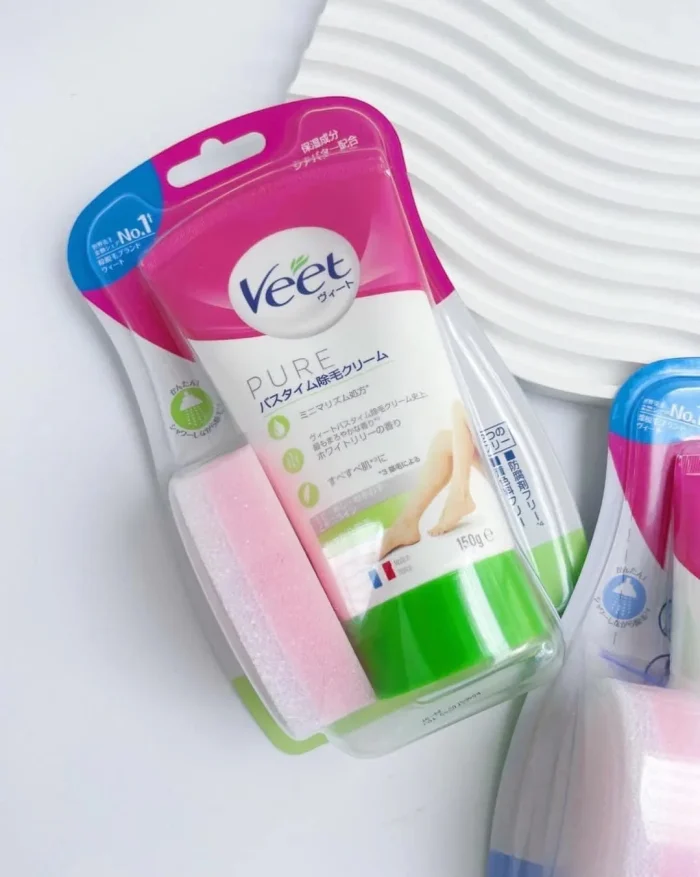 Kem Tẩy Lông Veet Pure 150g Xanh Lá Dùng Được Cho Da Nhạy Cảm